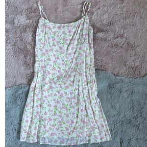 Elodie white pink floral tank dress